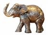 Elefant i polyresin sølv  h:8cm